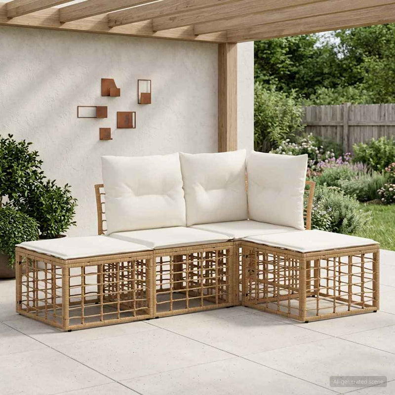 Set de canapele de exterior natural Poliester