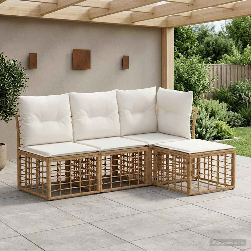 Set de canapele de exterior natural Poliester