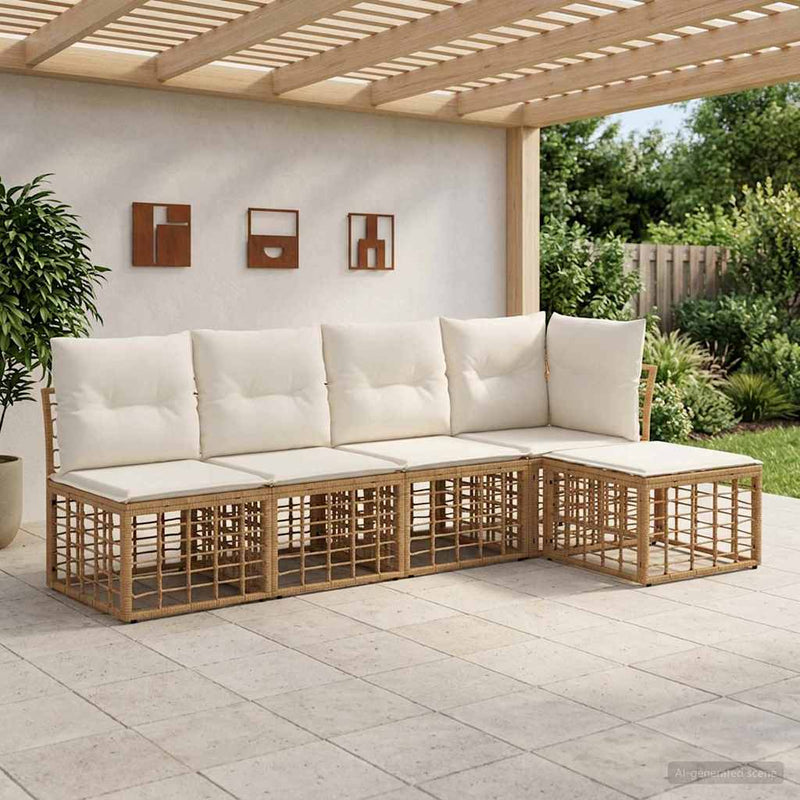 Set de canapele de exterior natural Poliester