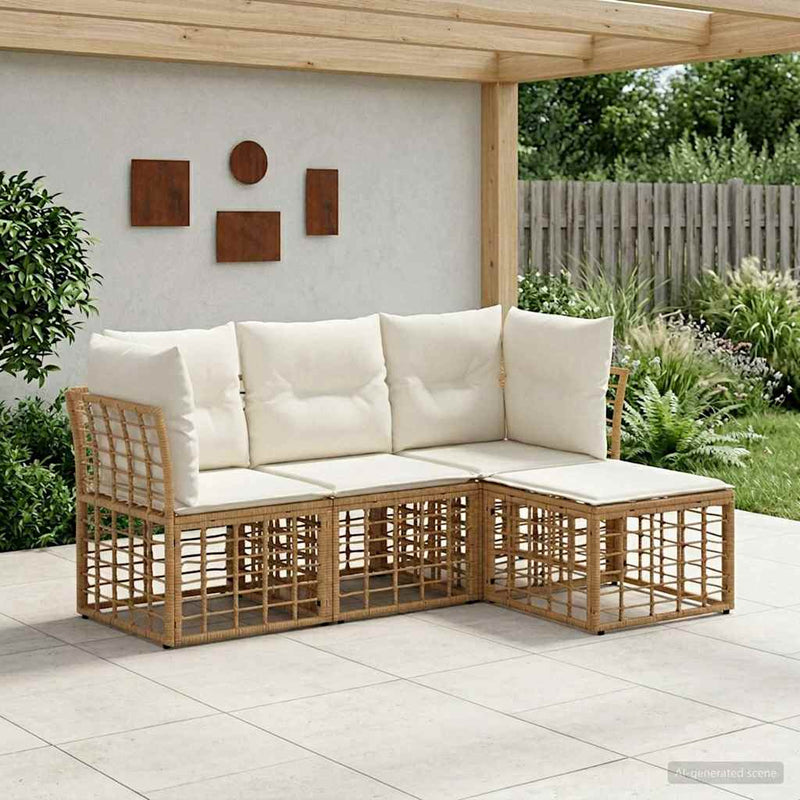 Set de canapele de exterior natural Poliester