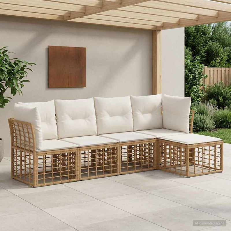 Set de canapele de exterior natural Poliester
