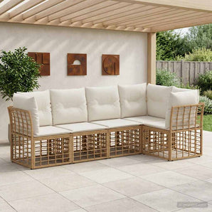Set de canapele de exterior natural Poliester