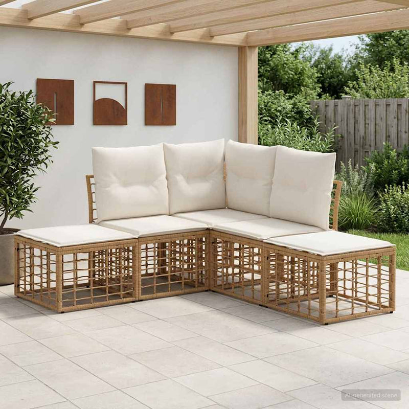 Set de canapele de exterior natural Poliester