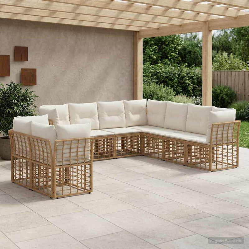 Set de canapele de exterior natural Poliester