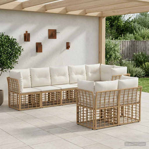Set de canapele de exterior natural Poliester