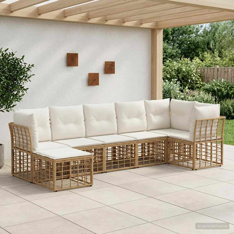 Set de canapele de exterior natural Poliester