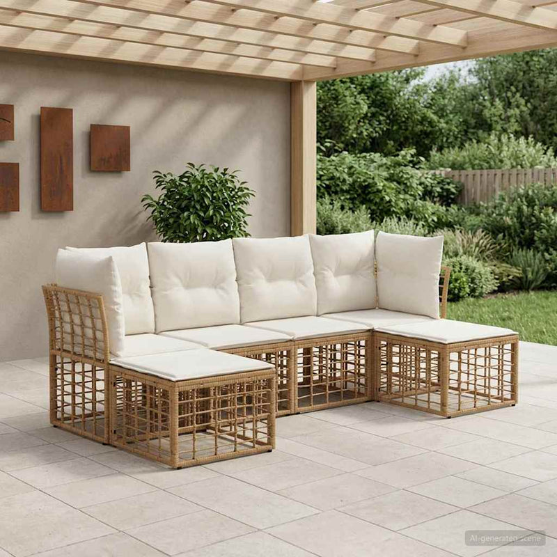 Set de canapele de exterior natural Poliester