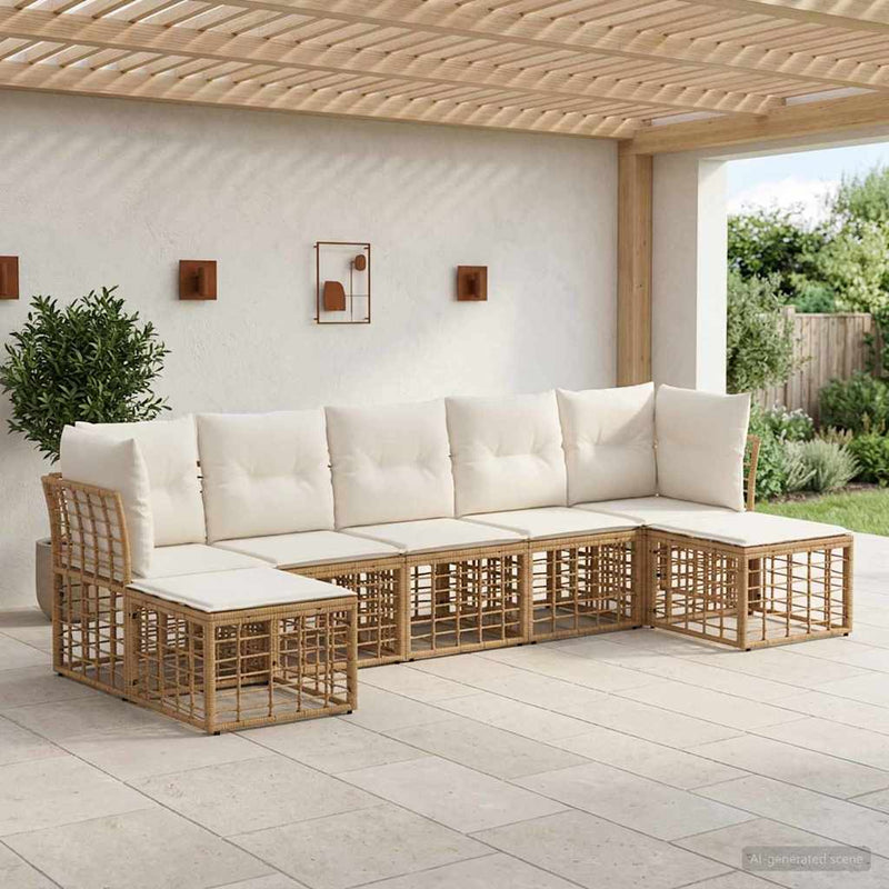 Set de canapele de exterior natural Poliester