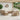 Set de canapele de exterior Alb Natural și Crem Poliester