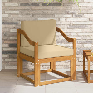 Canapea de exterior Lemn de acacia solid și poliester natural