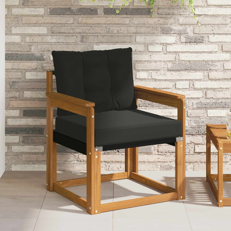 2 Bucată Canapea de exterior Lemn Solid de Acacia natural