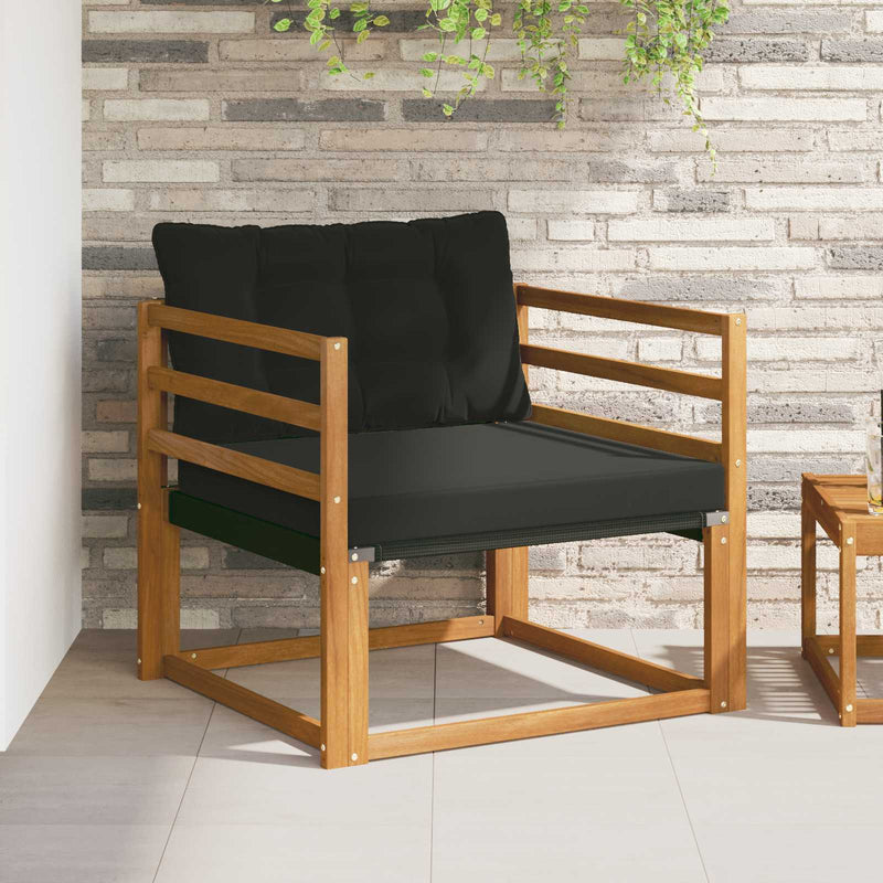 Set de canapele de exterior Lemn solid de Acacia și Textilene