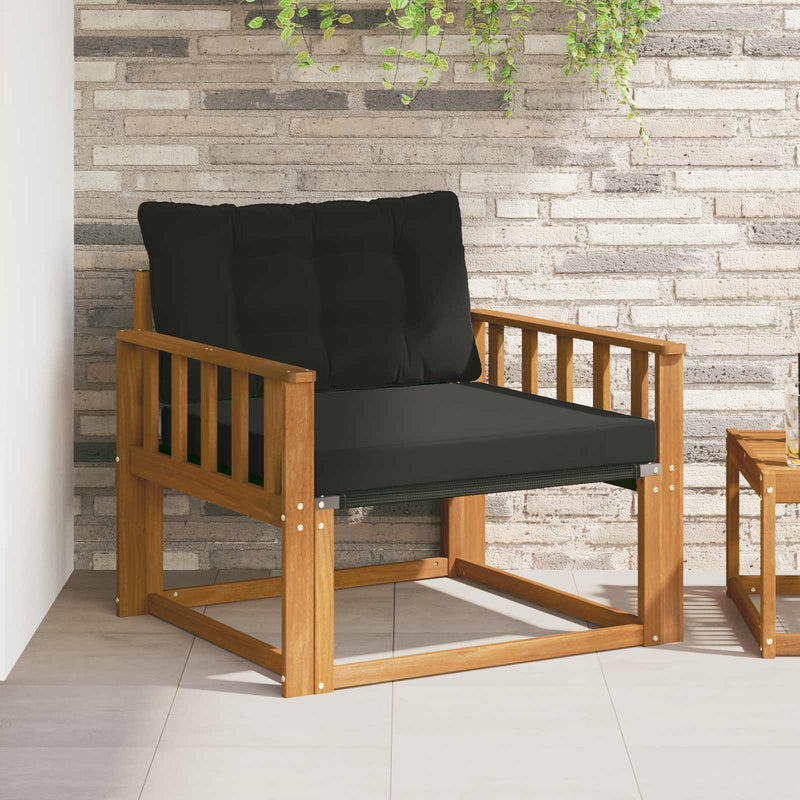 Set de canapele de exterior Lemn solid de Acacia și Textilene