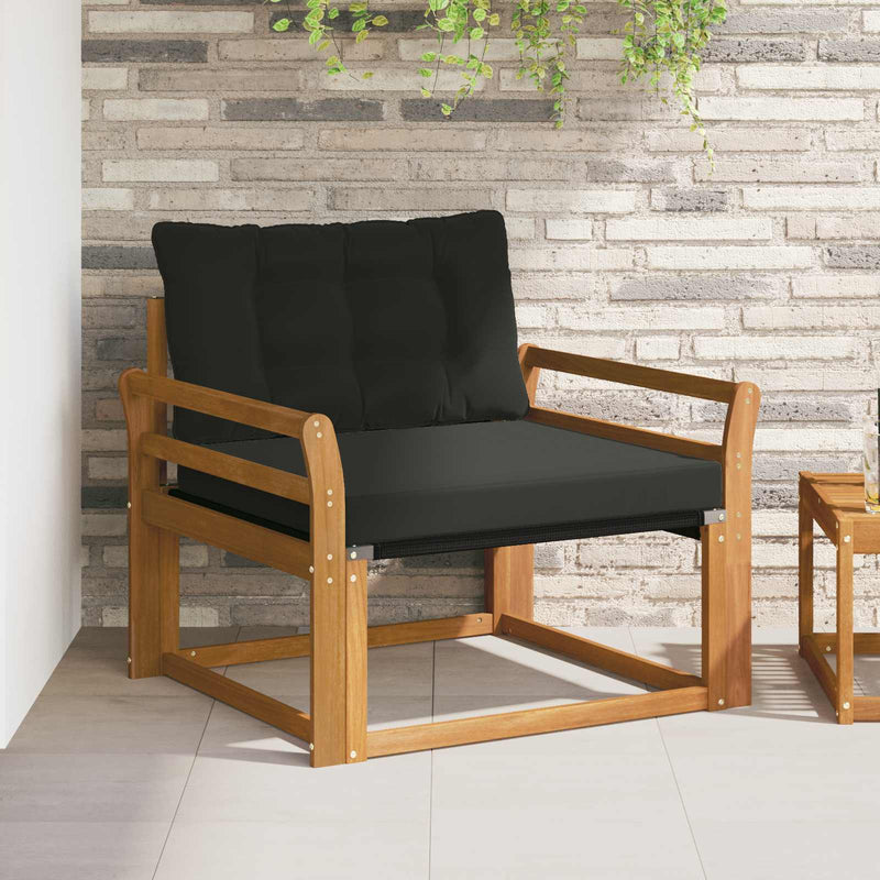 Set de canapele de exterior Lemn solid de Acacia și Textilene