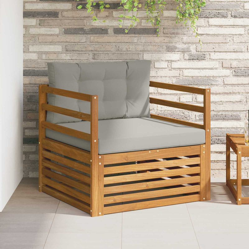 Canapea de exterior Lemn de acacia solid și poliester