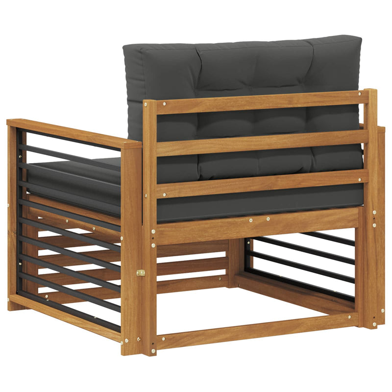 Canapea de exterior Lemn de acacia solid și poliester