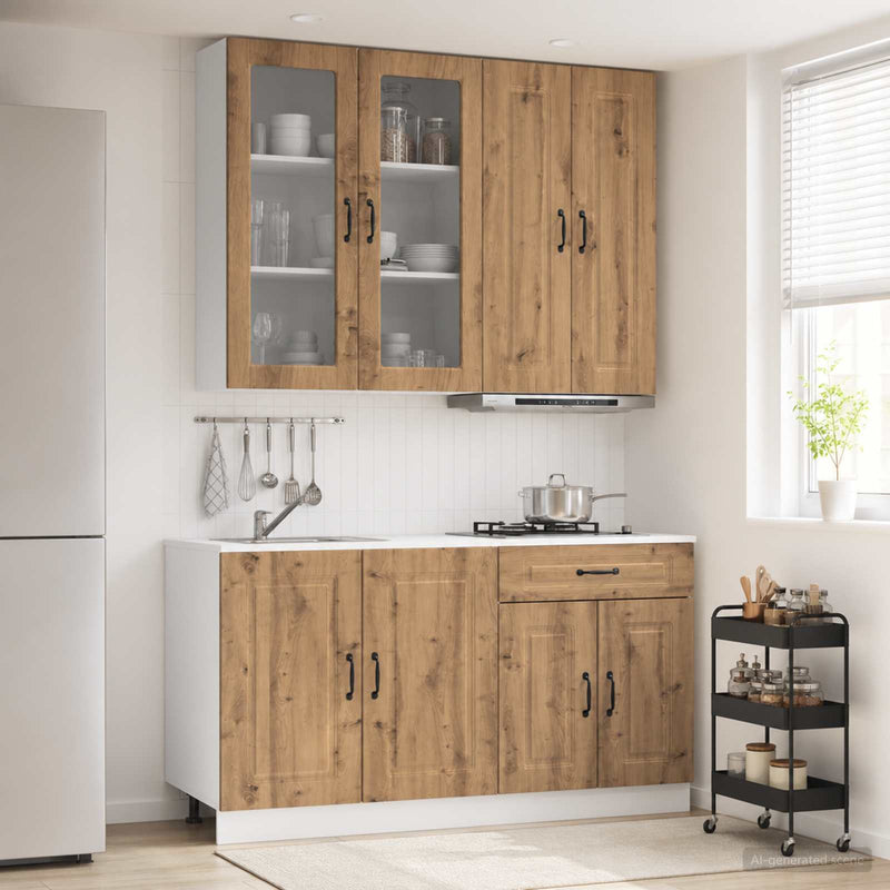 Unitate de bucătărie KALMAR 4 buc. Stejar Artizanal