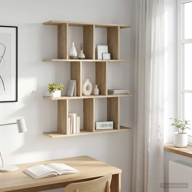 Raft de perete Stejar Sonoma 80 x 20 x 96 cm Lemn prelucrat