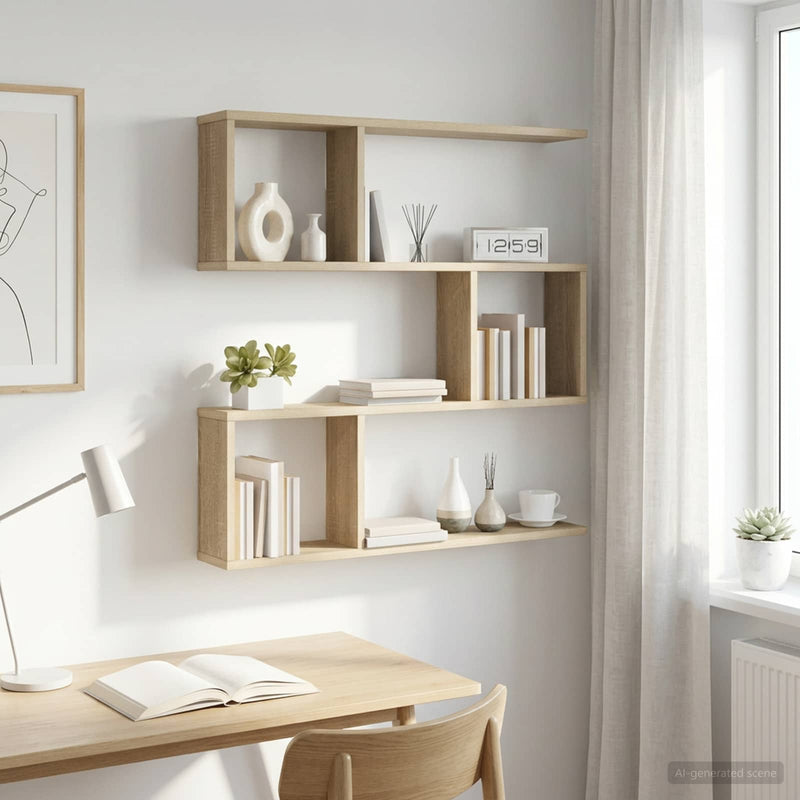 Raft de perete Stejar Sonoma 80 x 12 x 79,5 cm Lemn prelucrat