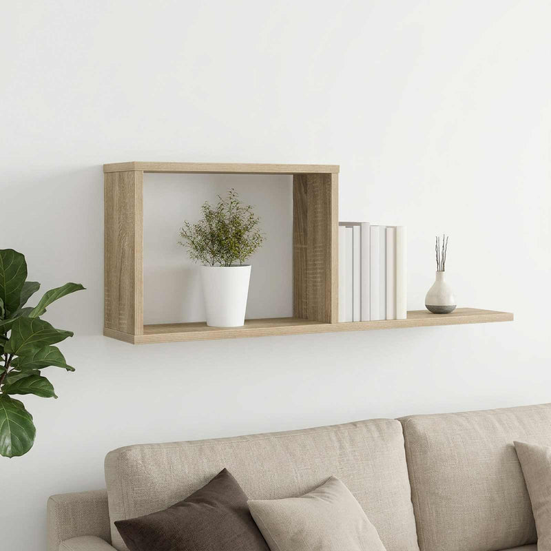 Rafturi suspendate Stejar Sonoma 80 x 15 x 30 cm Lemn prelucrat