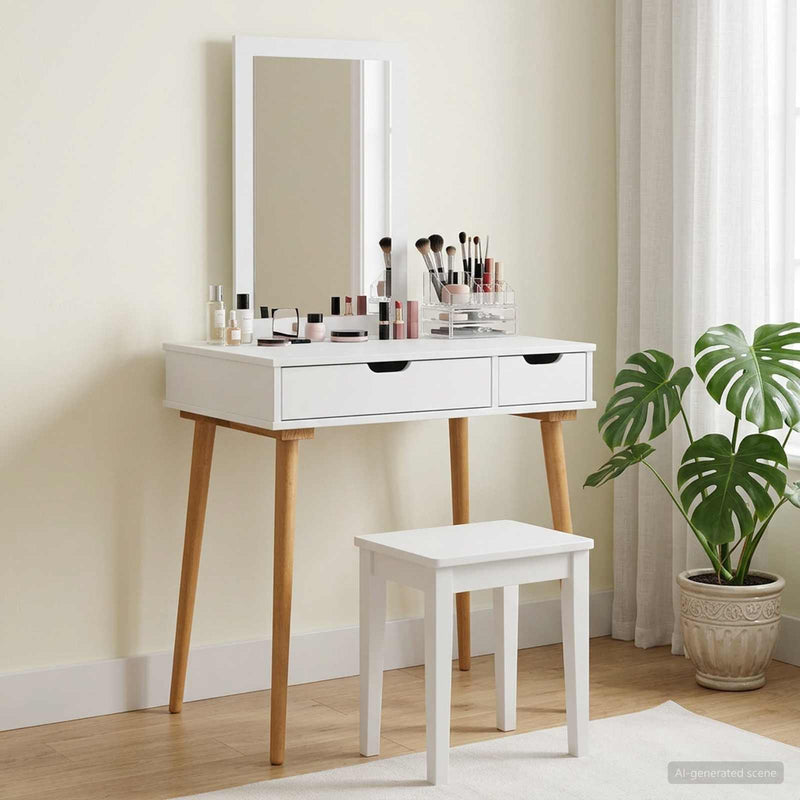 Set de Dressing FAUSKE 2 buc. Alb 76 x 50 x 143 cm