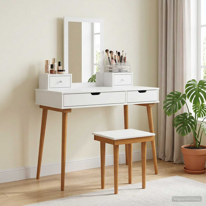 Set de Dressing FAUSKE 5 buc. Alb 100 x 50 x 143 cm