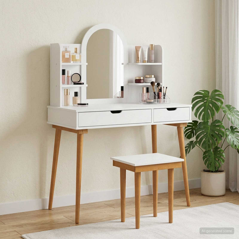 Set de Dressing FAUSKE 5 buc. Alb 100 x 50 x 143 cm