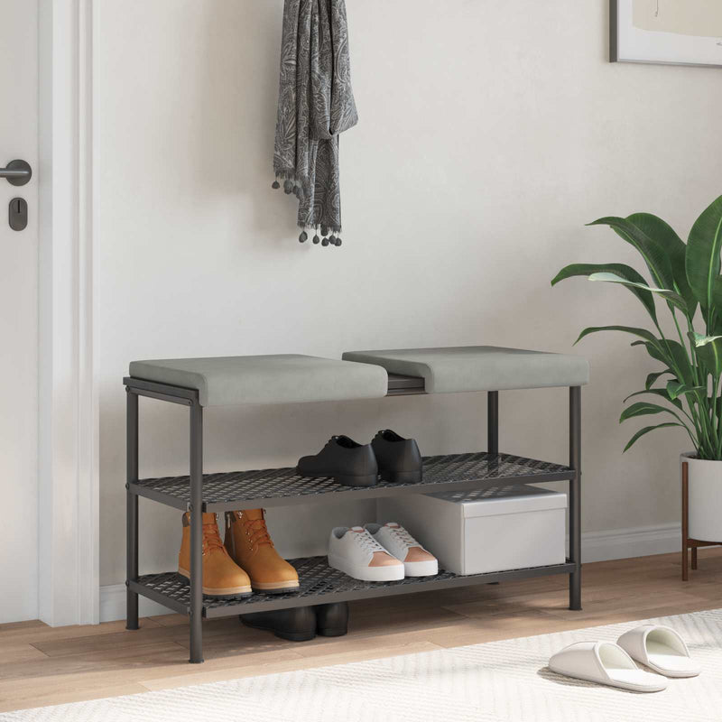 Perna pentru bancă 2 buc. Microfibră Gri deschis Adâncime 35 cm