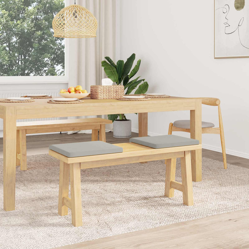 Perna pentru bancă 2 buc. Microfibră Gri deschis Adâncime 35 cm