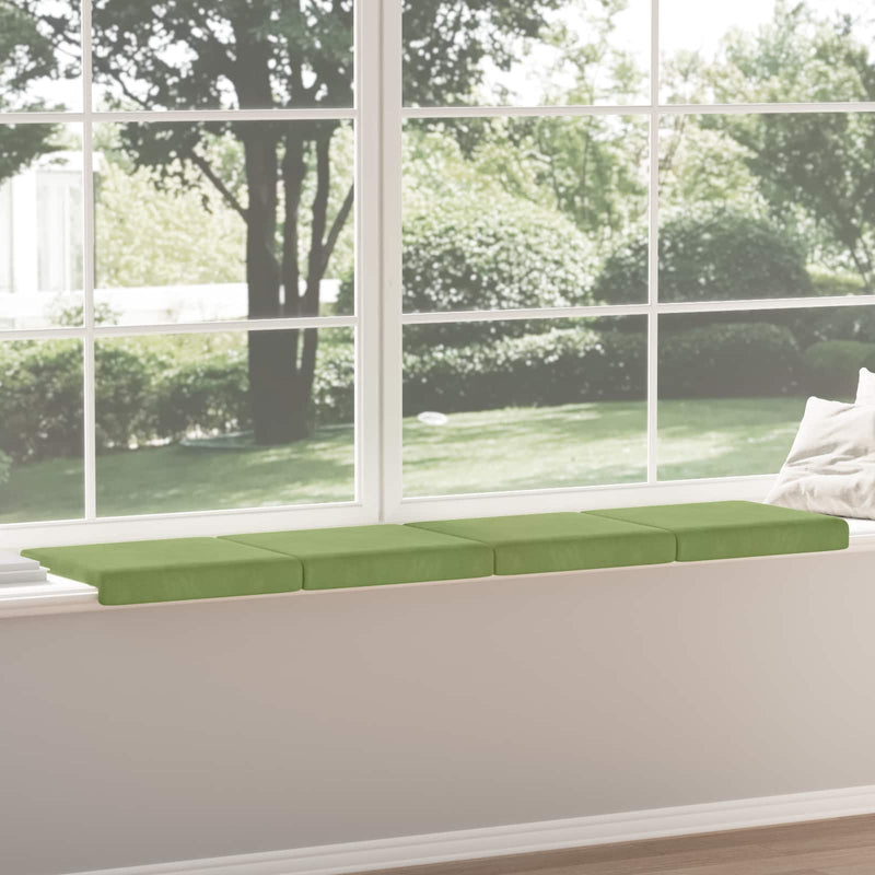 Perna pentru bancă 4 buc. Catifea Verde deschis Adâncime 35 cm