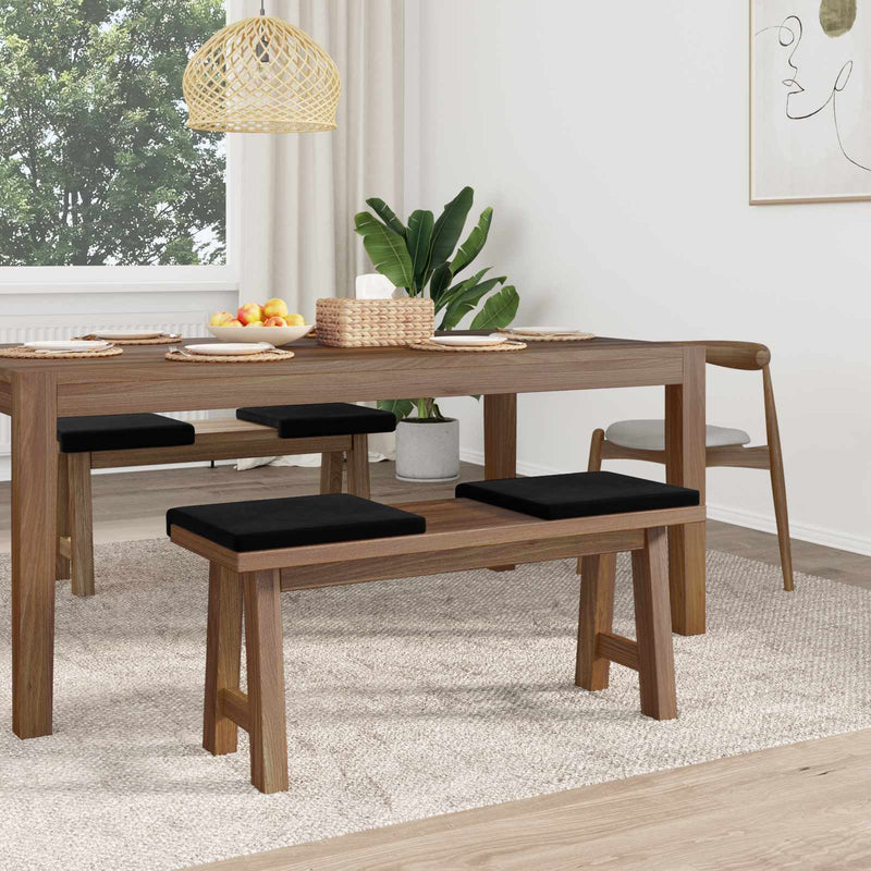 Perna pentru bancă 4 buc. Catifea Negru Adâncime 35 cm
