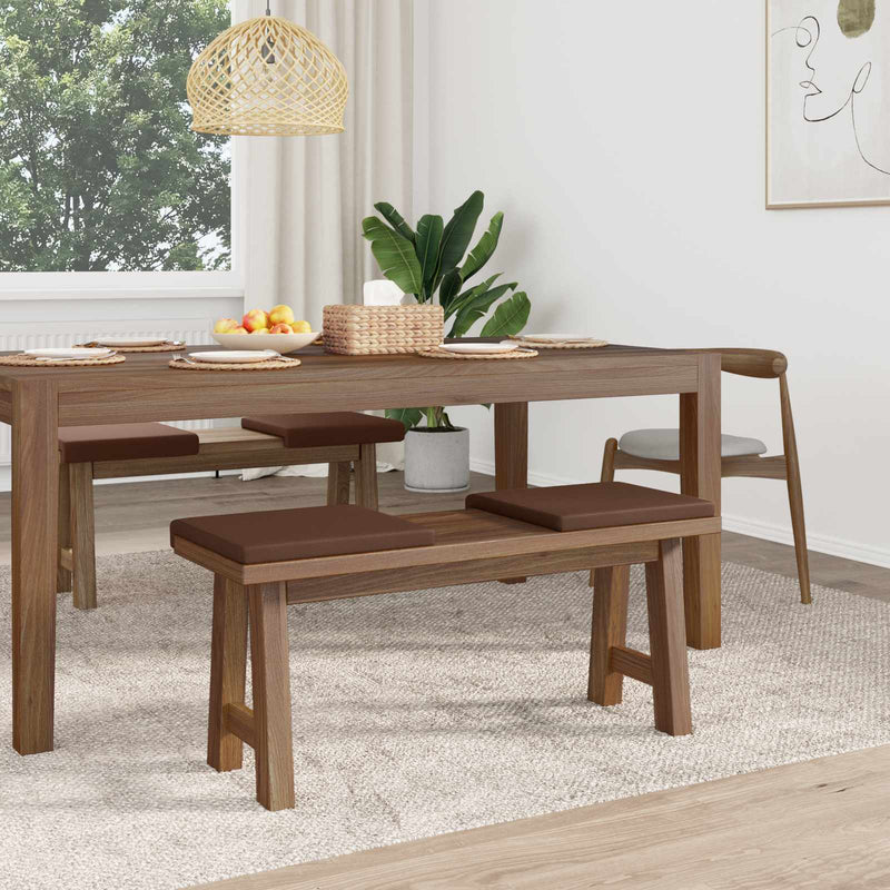 Perna pentru bancă 4 buc. Piele artificială Maro Adâncime 35 cm