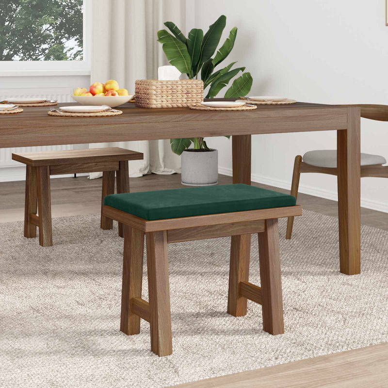 Perna pentru bancă Catifea Verde închis Adâncime 35 cm