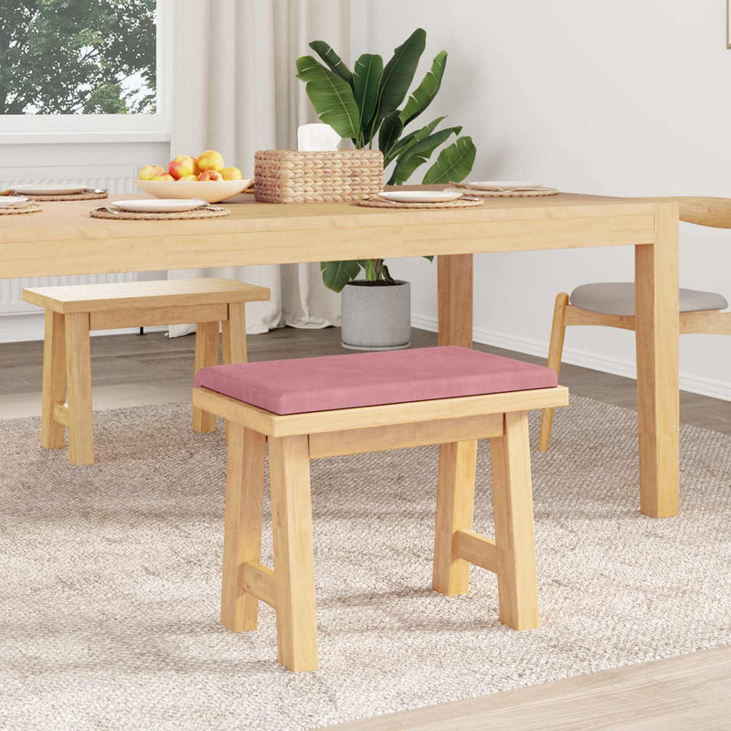Perna pentru bancă Catifea Roz Adâncime 35 cm