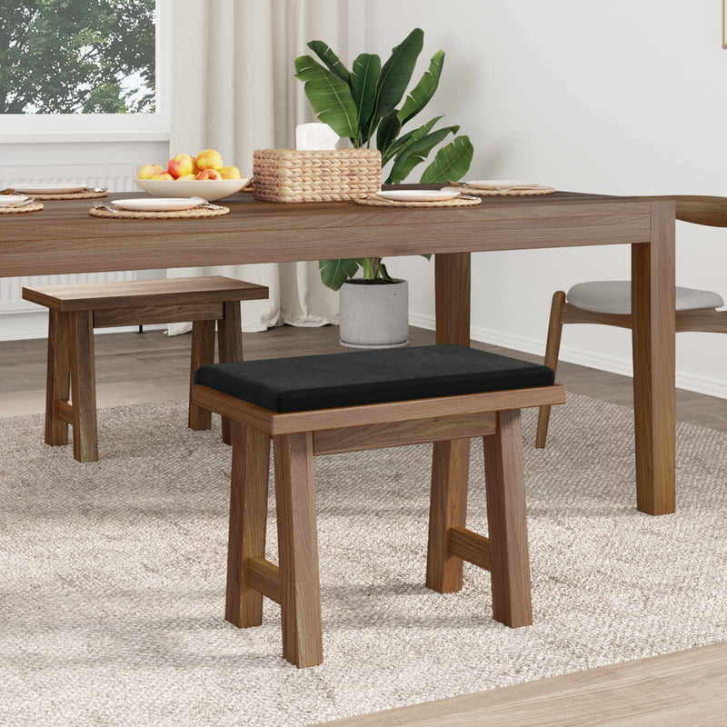 Perna pentru bancă Catifea Negru Adâncime 35 cm