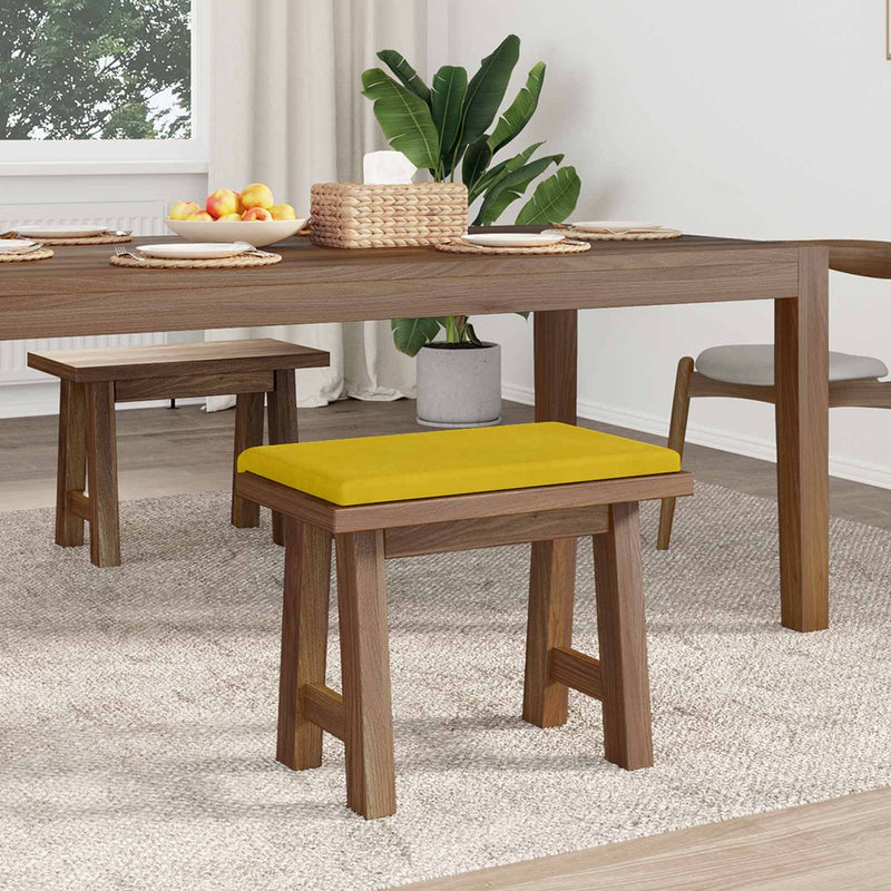 Perna pentru bancă Catifea Galben Adâncime 35 cm