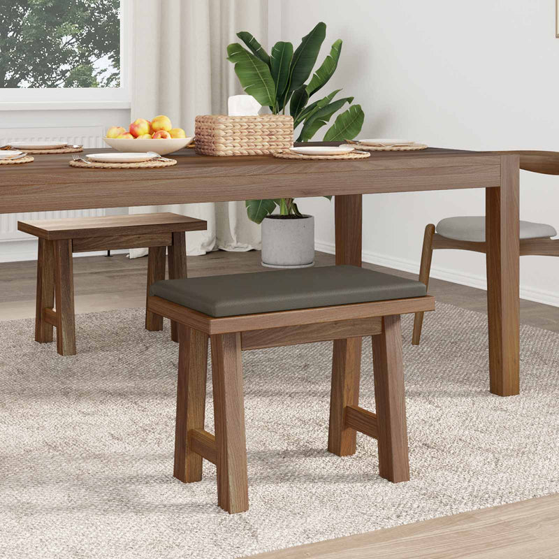 Perna pentru bancă Piele artificială Gri Adâncime 35 cm