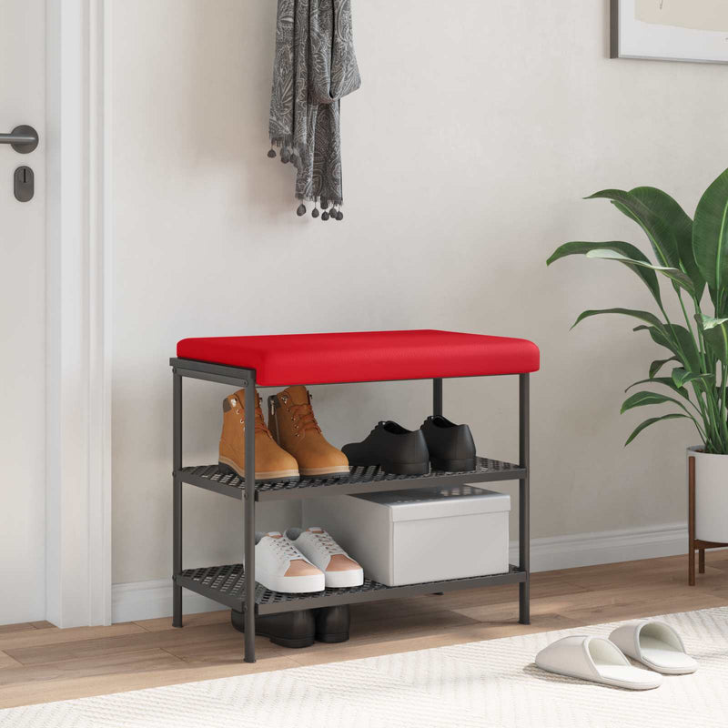 Perna pentru bancă Piele artificială Roșu Adâncime 35 cm