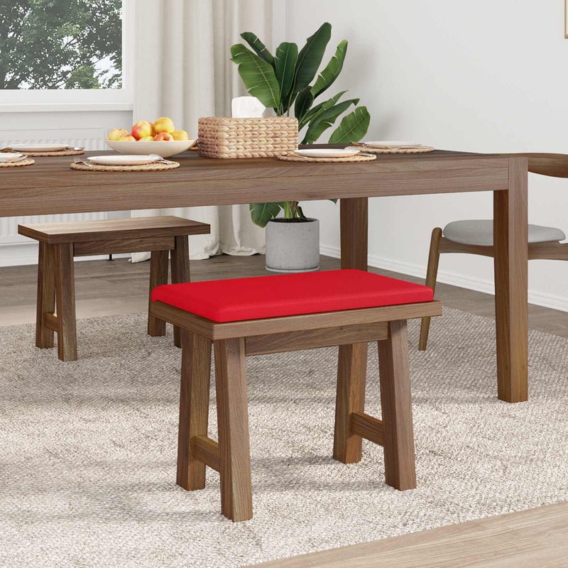 Perna pentru bancă Piele artificială Roșu Adâncime 35 cm