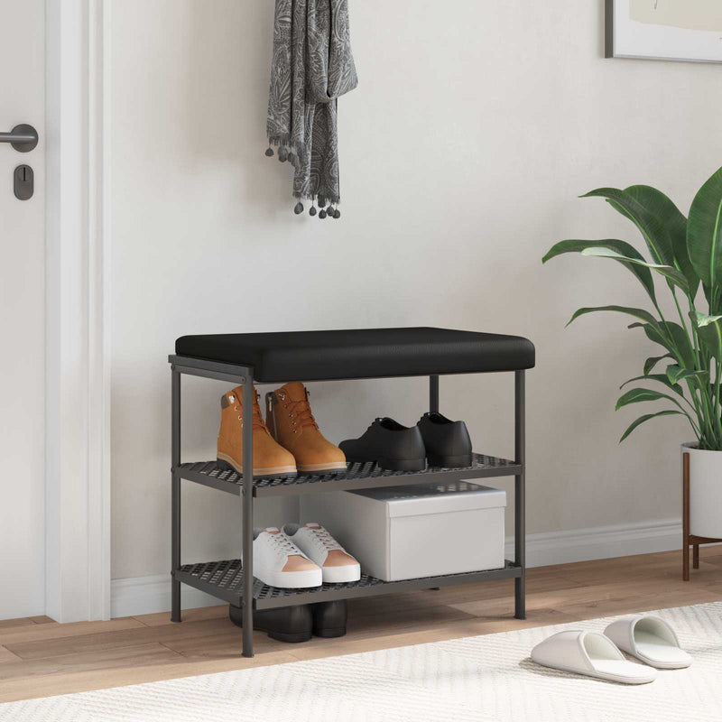 Perna pentru bancă Piele artificială Negru Adâncime 35 cm