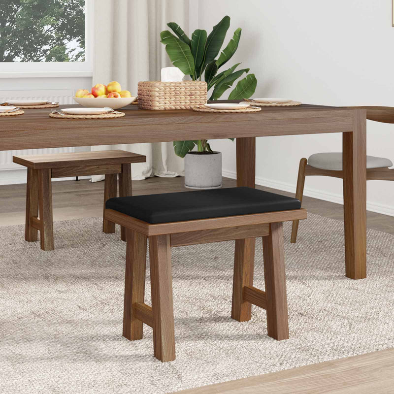 Perna pentru bancă Piele artificială Negru Adâncime 35 cm
