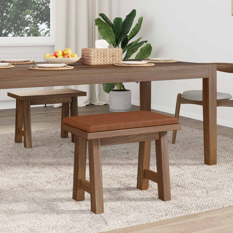 Perna pentru bancă Piele artificială Maro Adâncime 35 cm