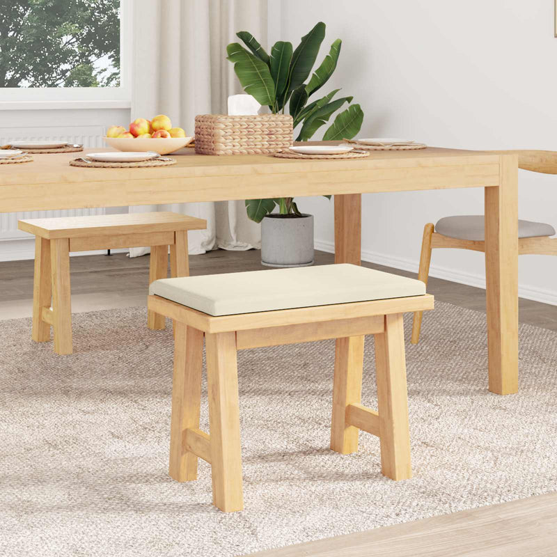 Perna pentru bancă Catifea Texturată Crem Adâncime 35 cm