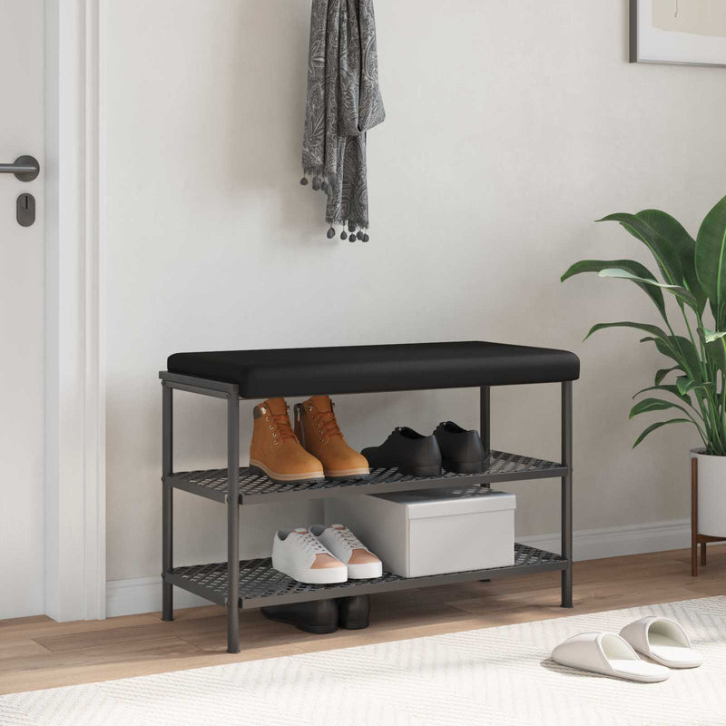 Perna pentru bancă Piele artificială Negru Adâncime 35 cm