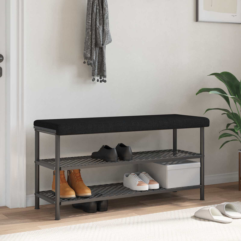 Perna pentru bancă Țesătură Negru Adâncime 35 cm