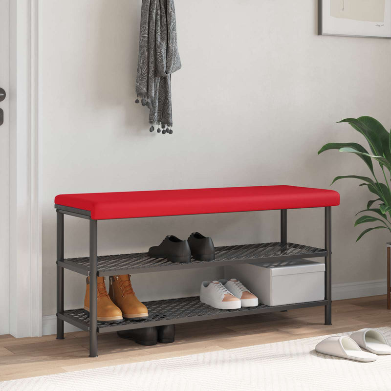 Perna pentru bancă Piele artificială Roșu Adâncime 35 cm