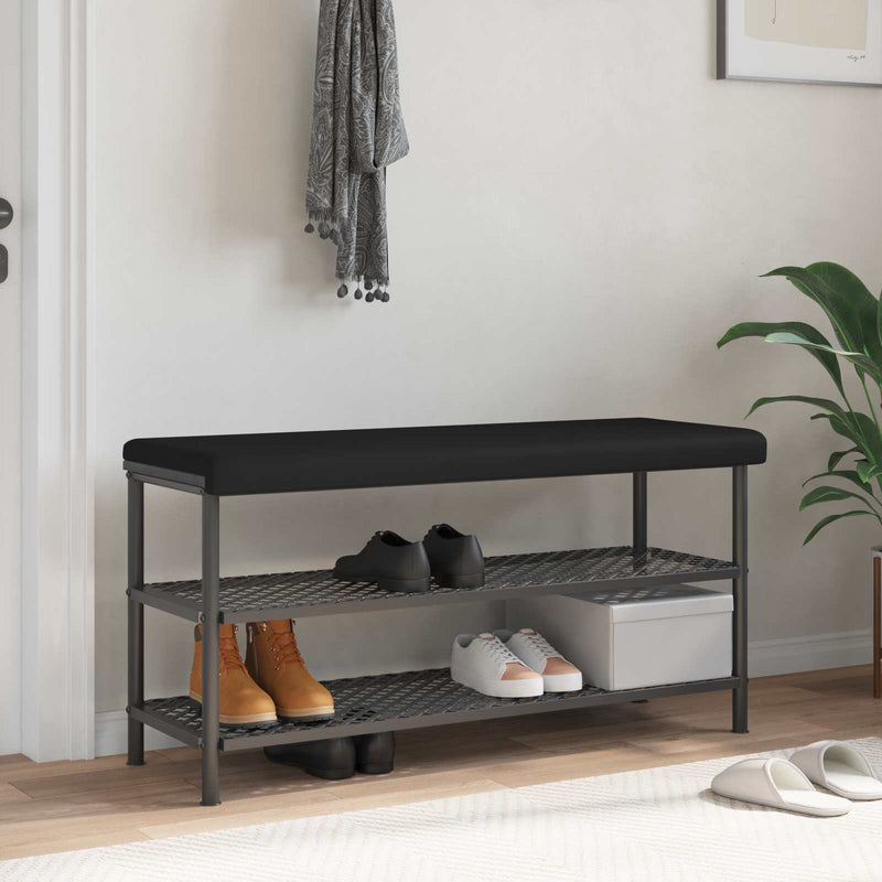 Perna pentru bancă Microfibră Negru Adâncime 35 cm