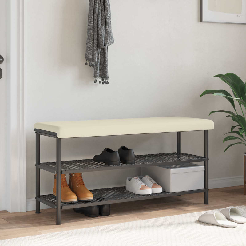 Perna pentru bancă Catifea Texturată Crem Adâncime 35 cm