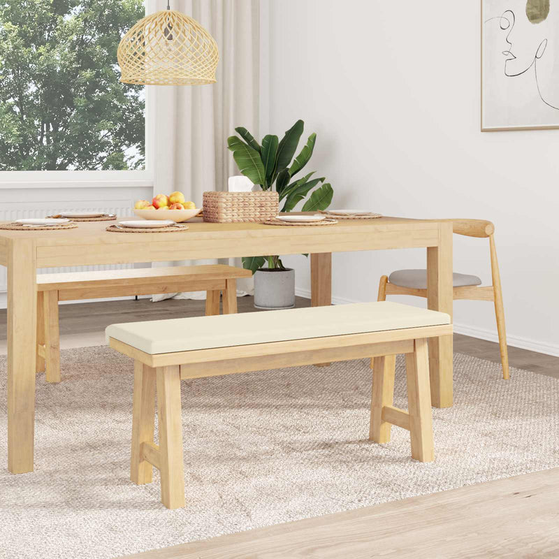 Perna pentru bancă Catifea Texturată Crem Adâncime 35 cm