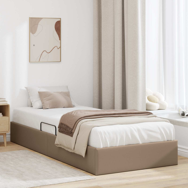 Cadru de pat otoman Cappuccino 90 x 200 cm Piele artificială